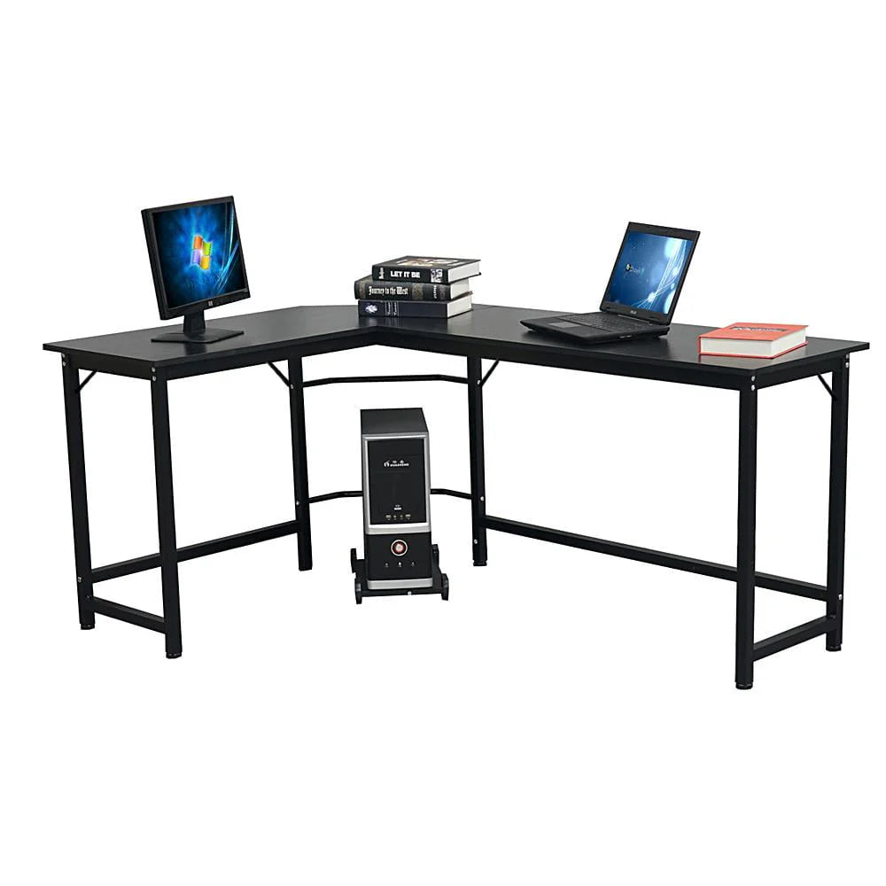 Black L-Shaped Computer Desk G583