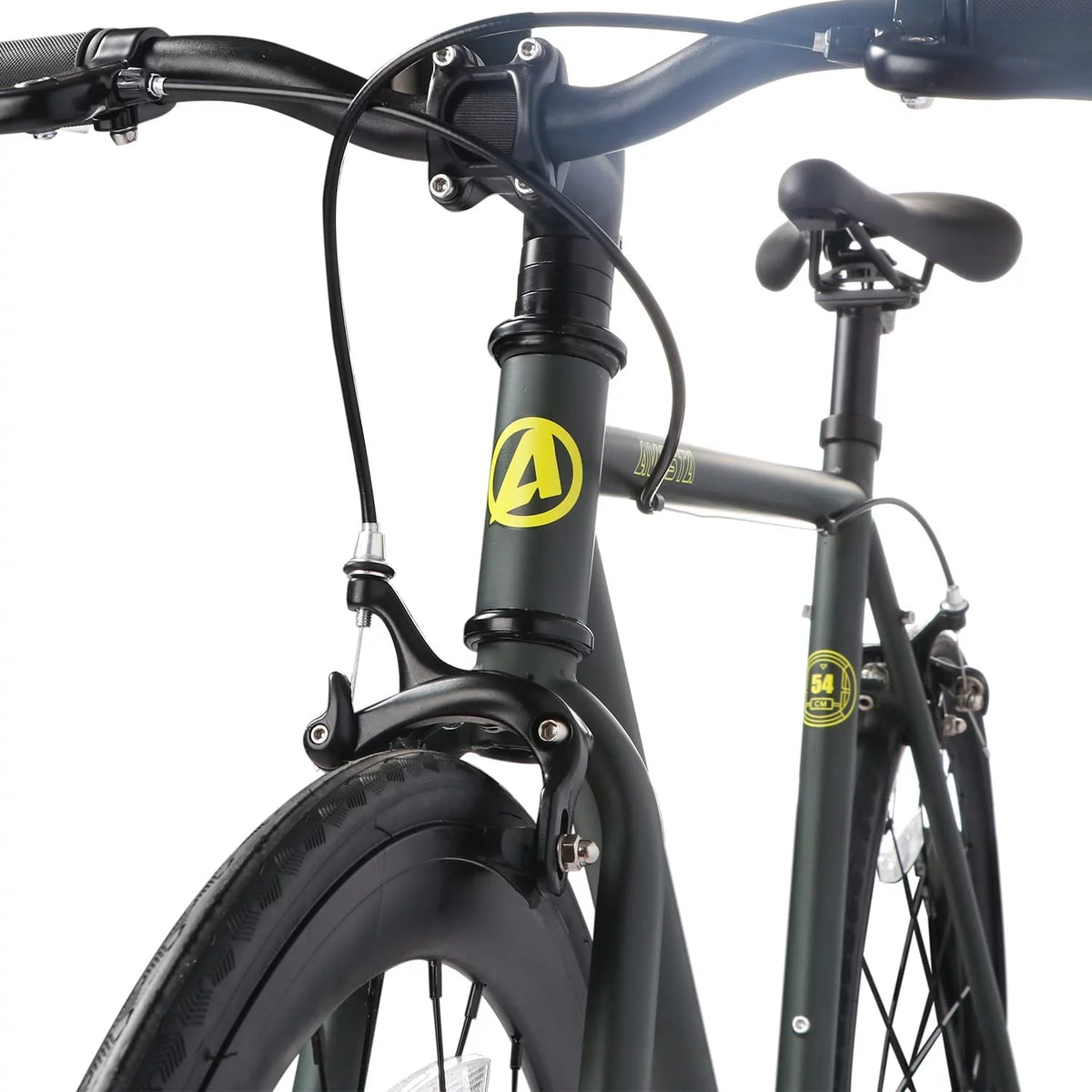 Green Single-Speed Fixed Gear Bike Z72350
