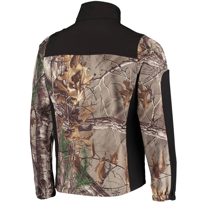 Realtree Camo/Black Softshell Full-Zip Jacket Q922