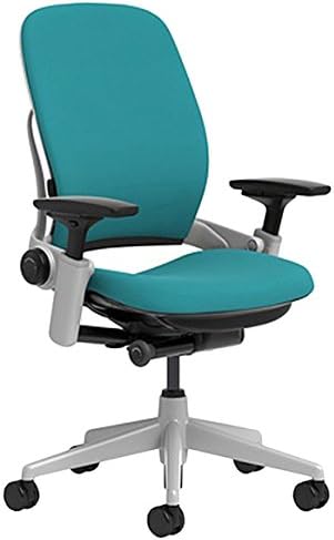 Black Steelcase Leap Chair with Platinum Base & Hard Floor Caster B99357
