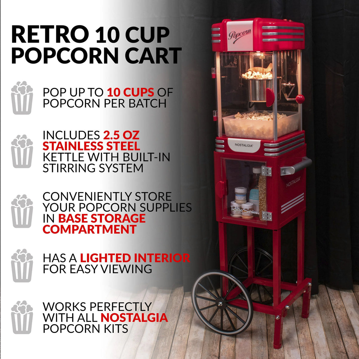 2.5 Ounce Popcorn Cart X41029