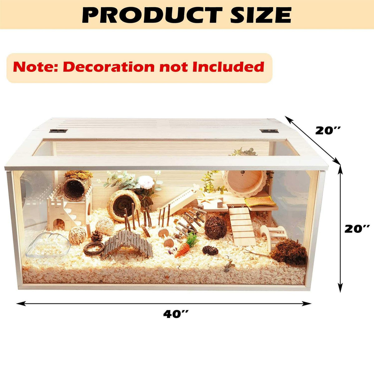 Hamster Cage Wooden with Acrylic Sheets P535
