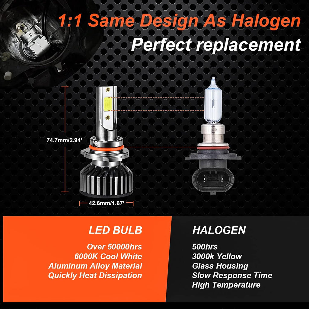 LED Headlight Bulbs, Pack of 6 I58537