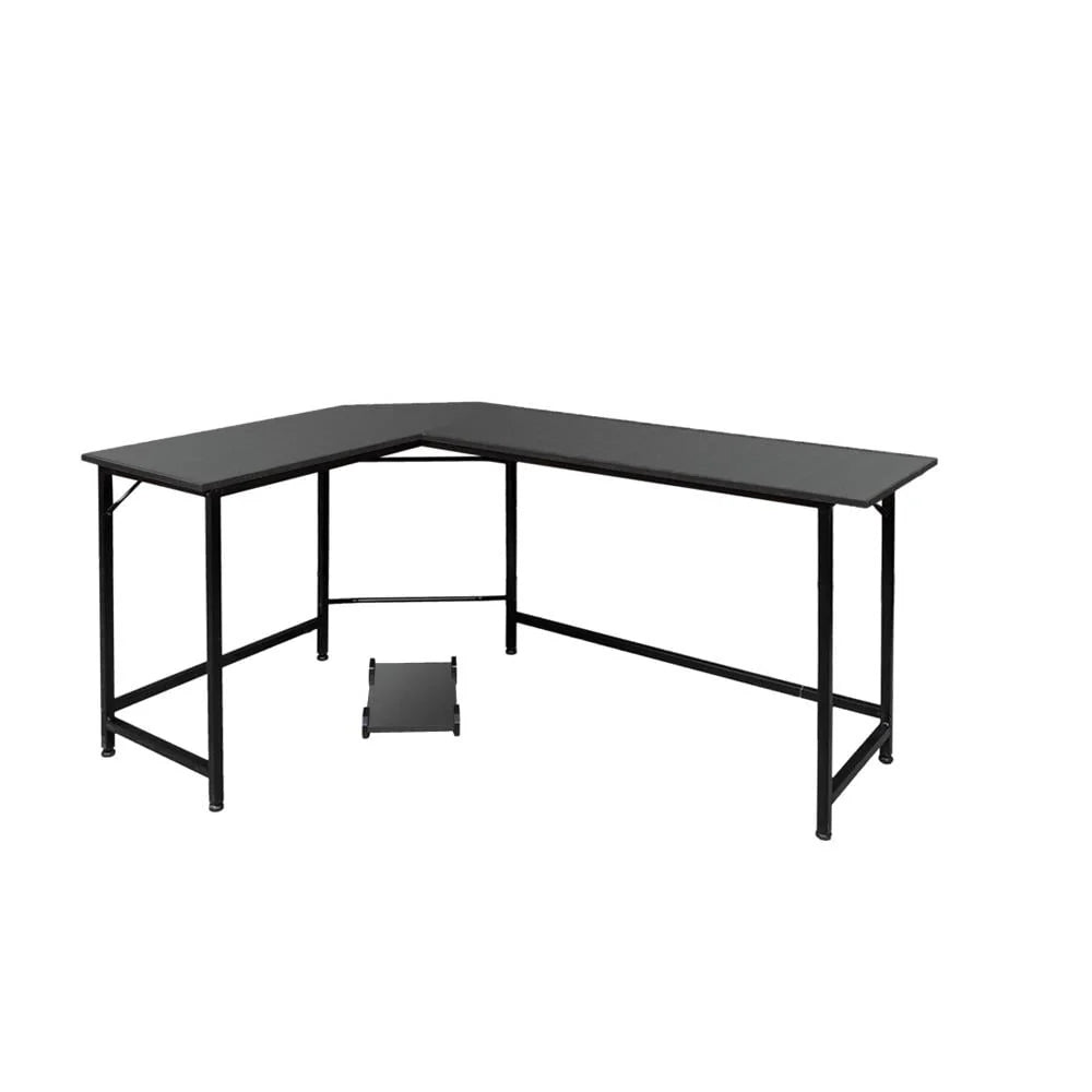 Black L-Shaped Computer Desk G583