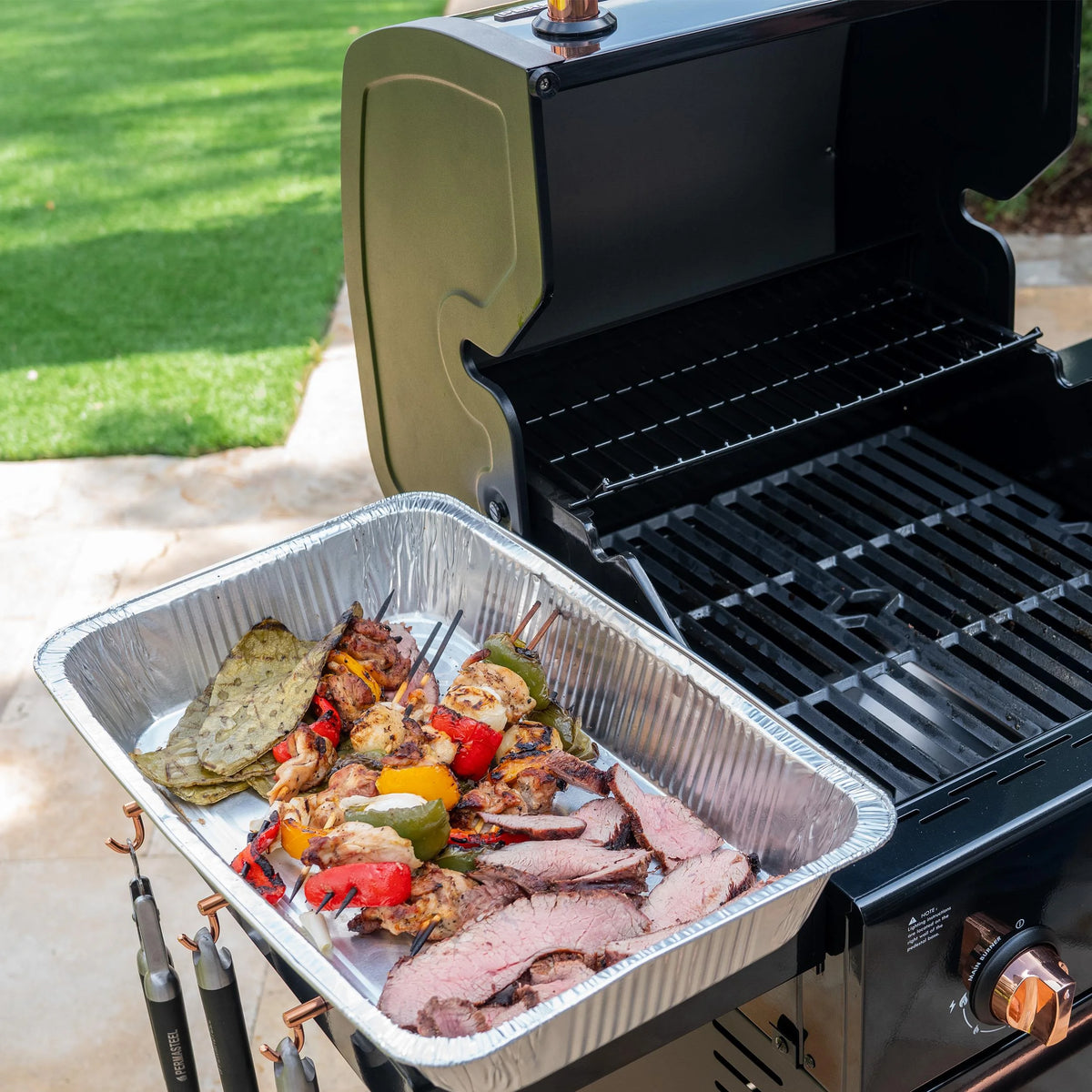 2-Burner Compact Propane Gas Grill with Foldable Sides Z1356