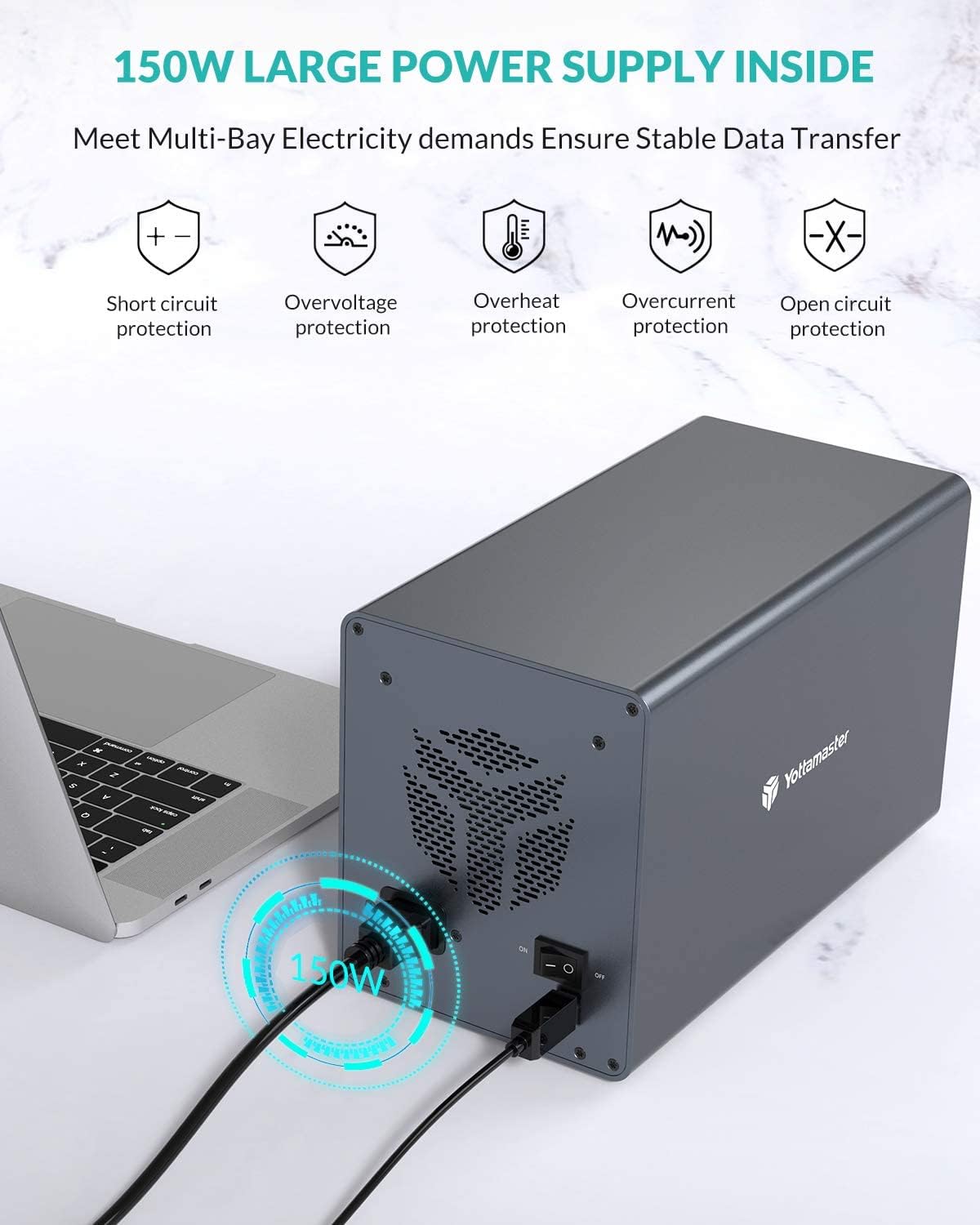 4 Bay Aluminum Alloy 2.5/3.5 Hard Drive Enclosure F896974