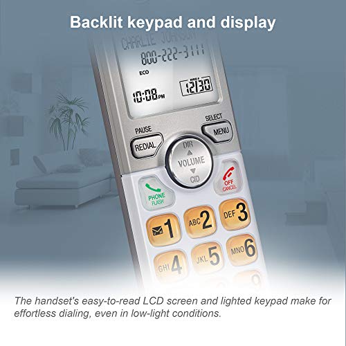 DECT 6.0 Cordless Home Phone with Backlit Display and Lighted Keypad N617