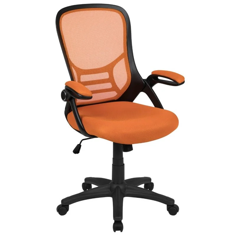 Orange Ergonomic Mesh Office Swivel Chair C9386