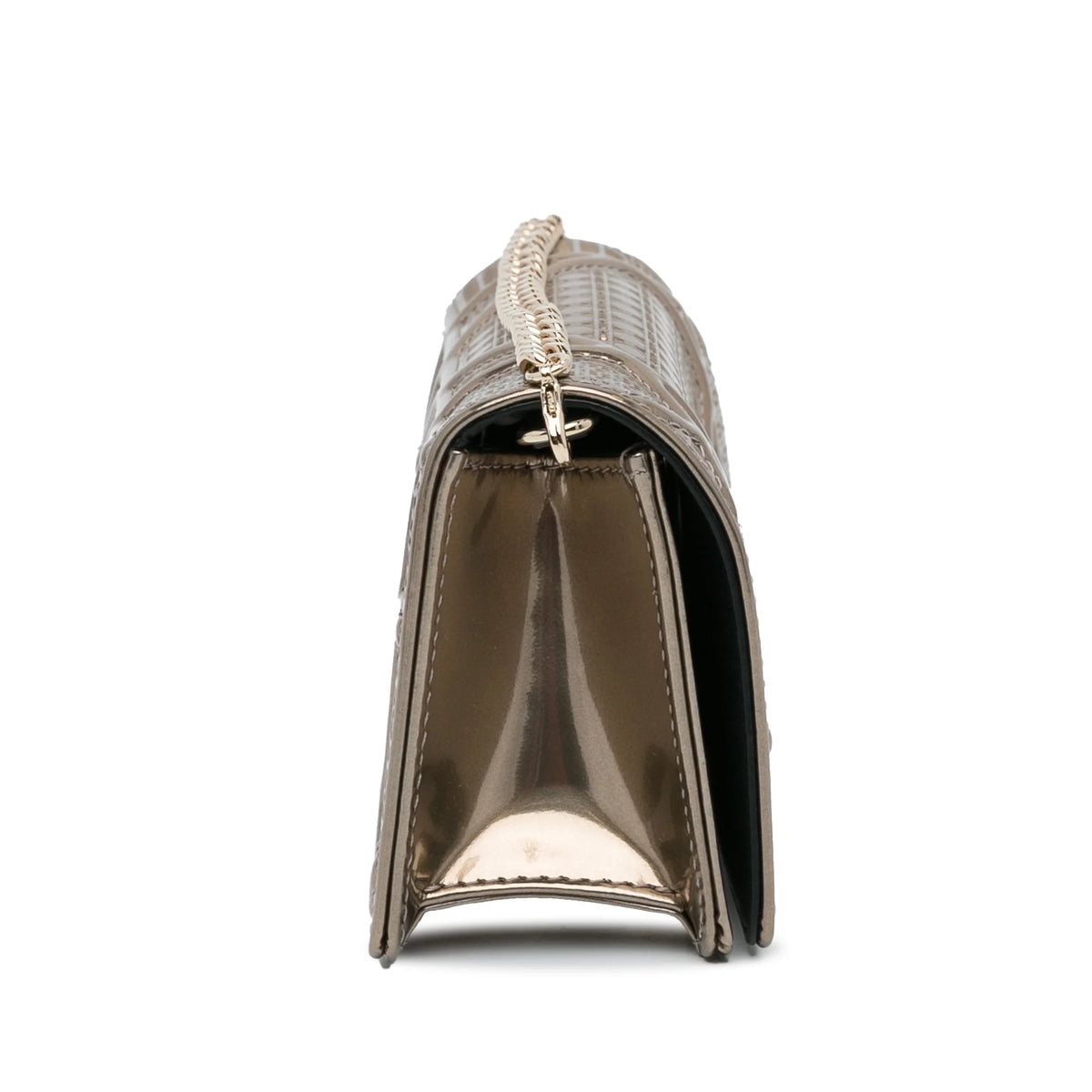 Patent Leather Gold Crossbody Bag S2050