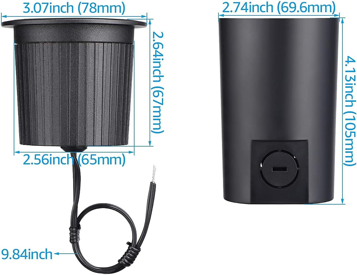 12-Pack 7W LED In-Ground Low Voltage Landscape Lights R61057