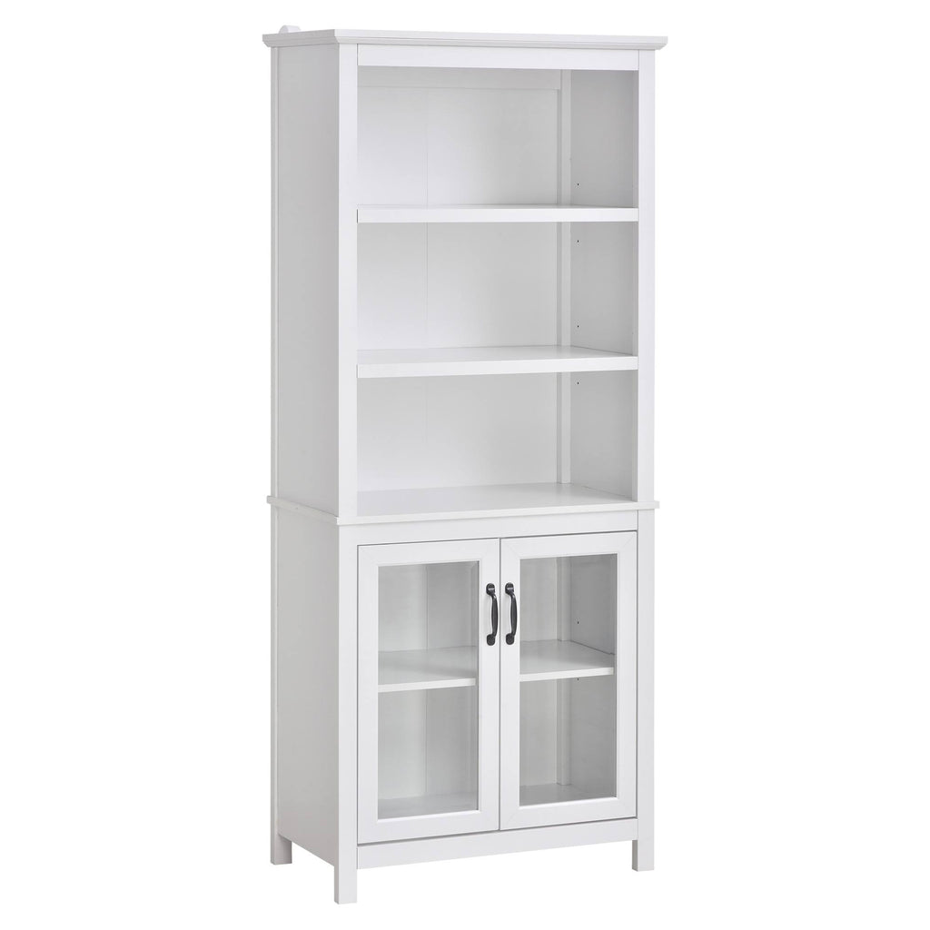 White Storage Cabinet Bookcase with Adjustable Shelves G755166