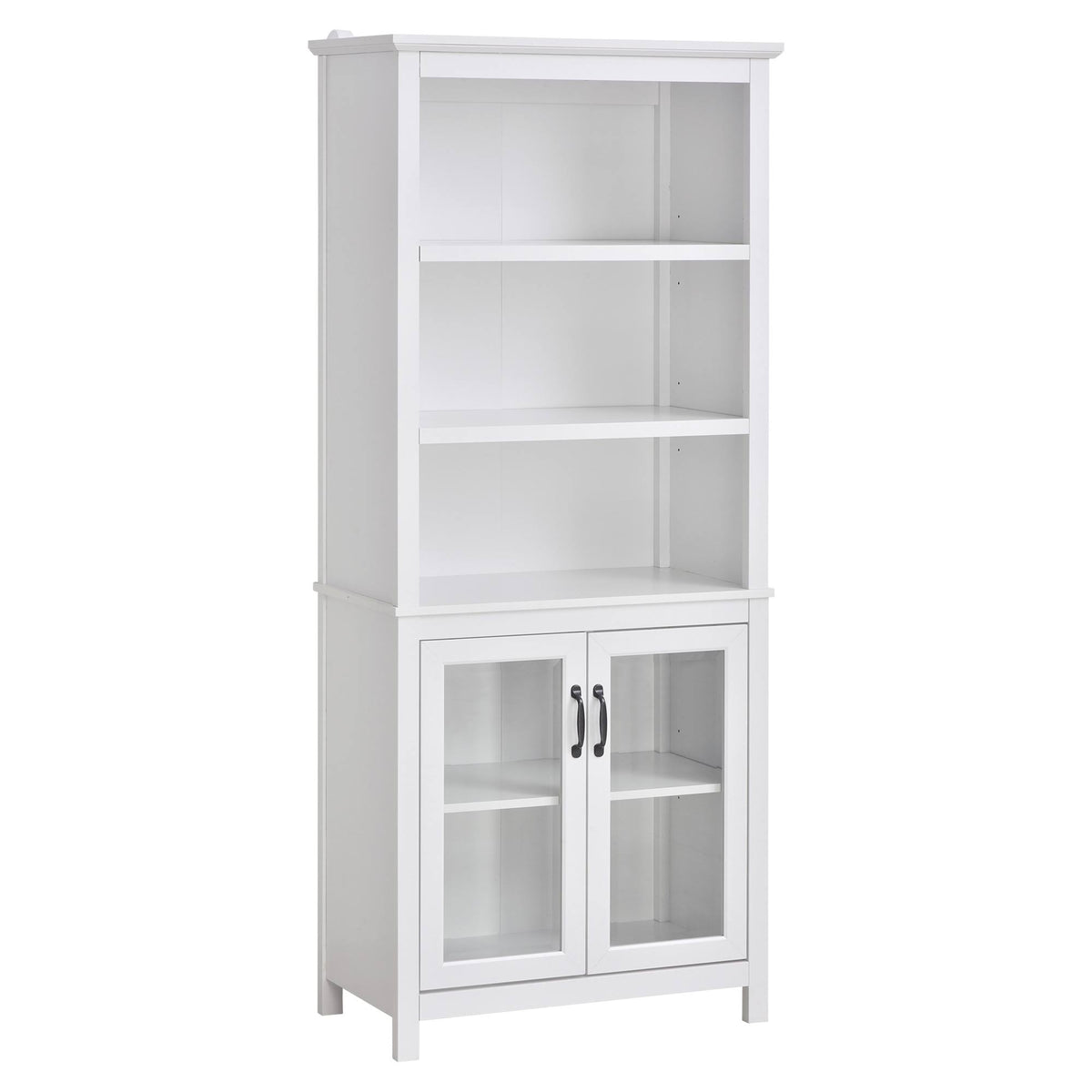 White Storage Cabinet Bookcase with Adjustable Shelves G755166