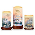 Waxed Flameless Candle Set V29843