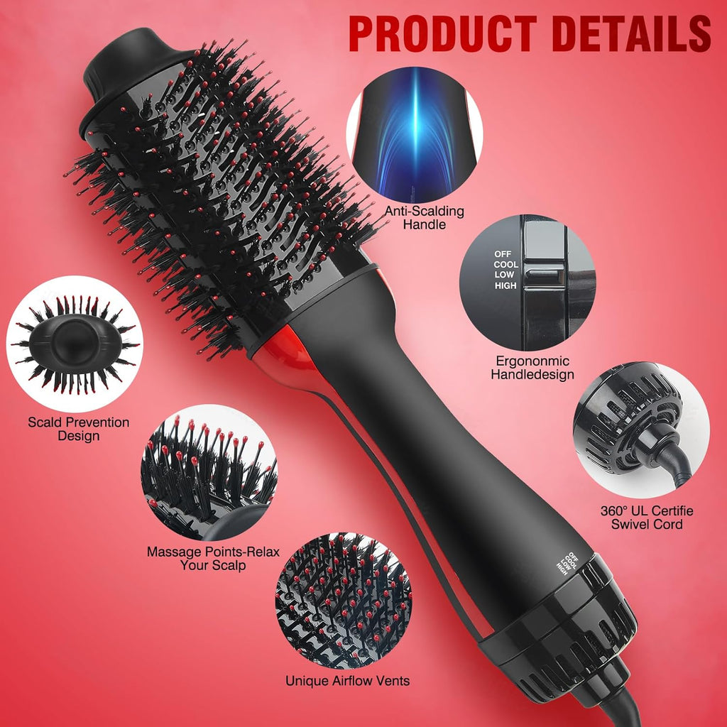 Hot Air Brush Blow Dryer Styling Tool with Ceramic Oval Barrel M32869
