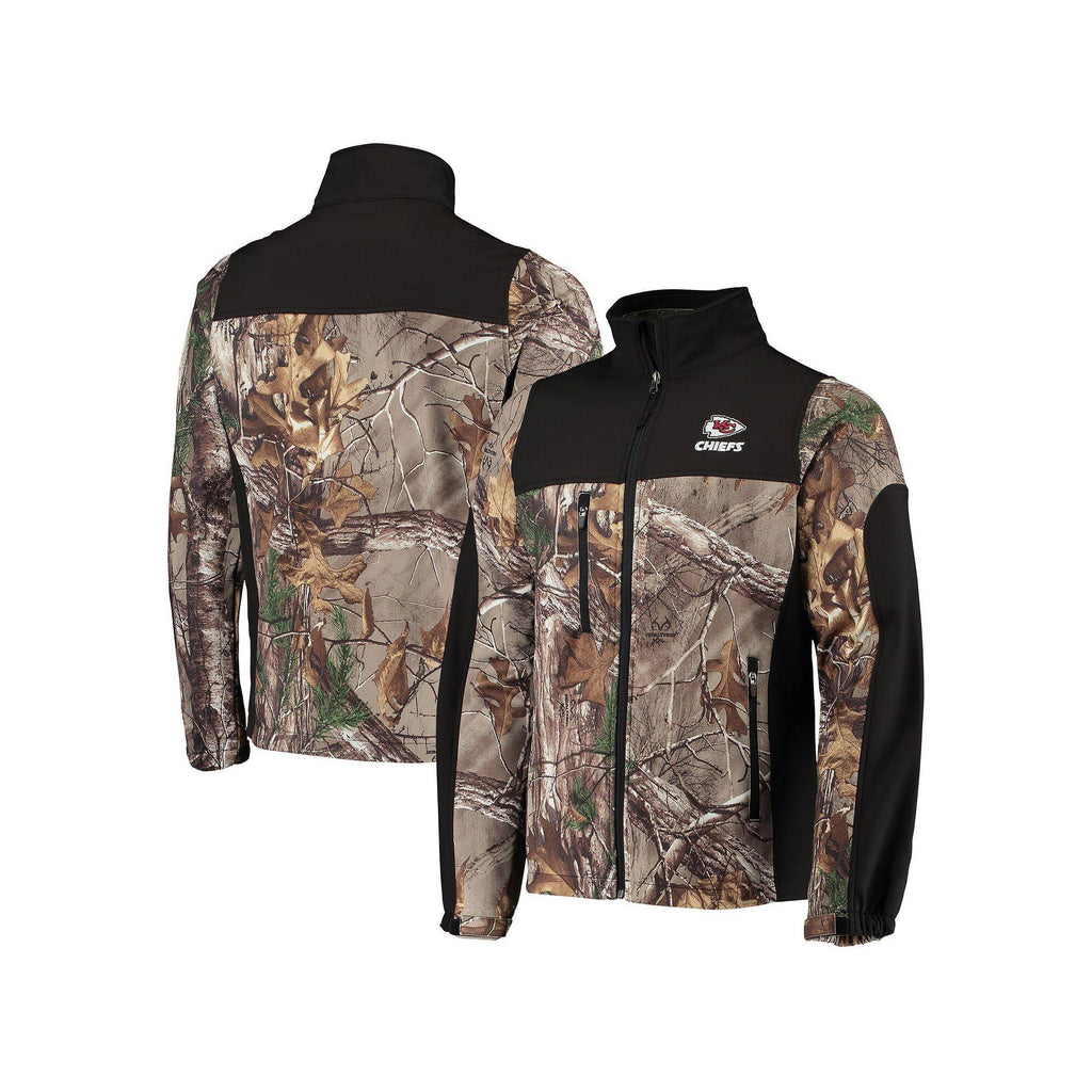 Realtree Camo/Black Softshell Full-Zip Jacket Q922