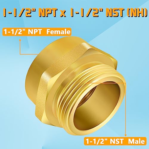 Double Male Brass Fire Hydrant Hose Adapter N801856