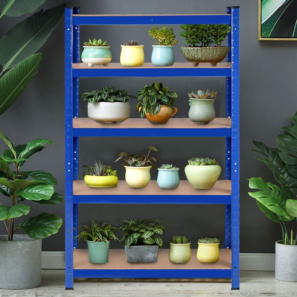 5-Tier Heavy Duty Steel Storage Shelves with Adjustable Shelves V911157