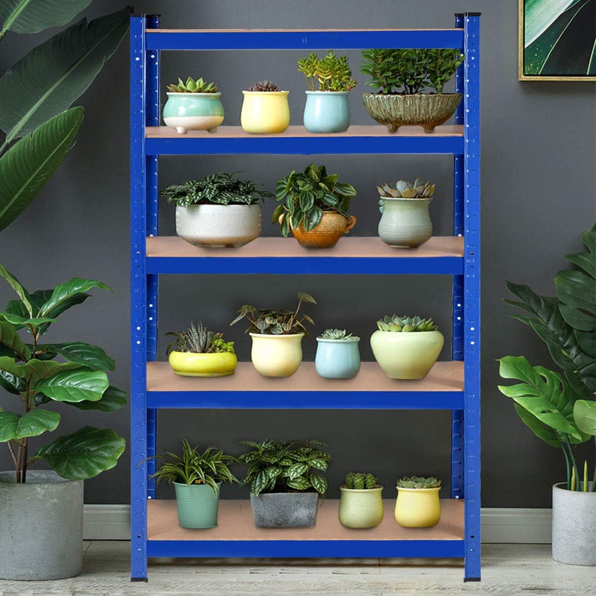 5-Tier Heavy Duty Steel Storage Shelves with Adjustable Shelves V911157