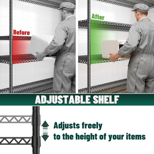 68.1"W 2500LBS Adjustable Wire Shelving Unit T245324