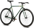 Green Single-Speed Fixed Gear Bike Z72350