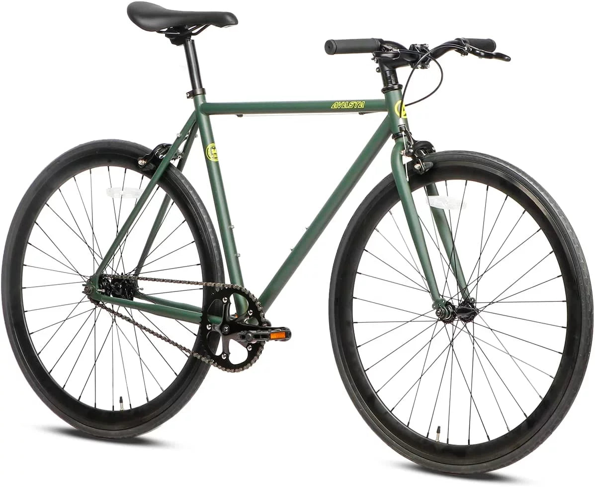Green Single-Speed Fixed Gear Bike Z72350