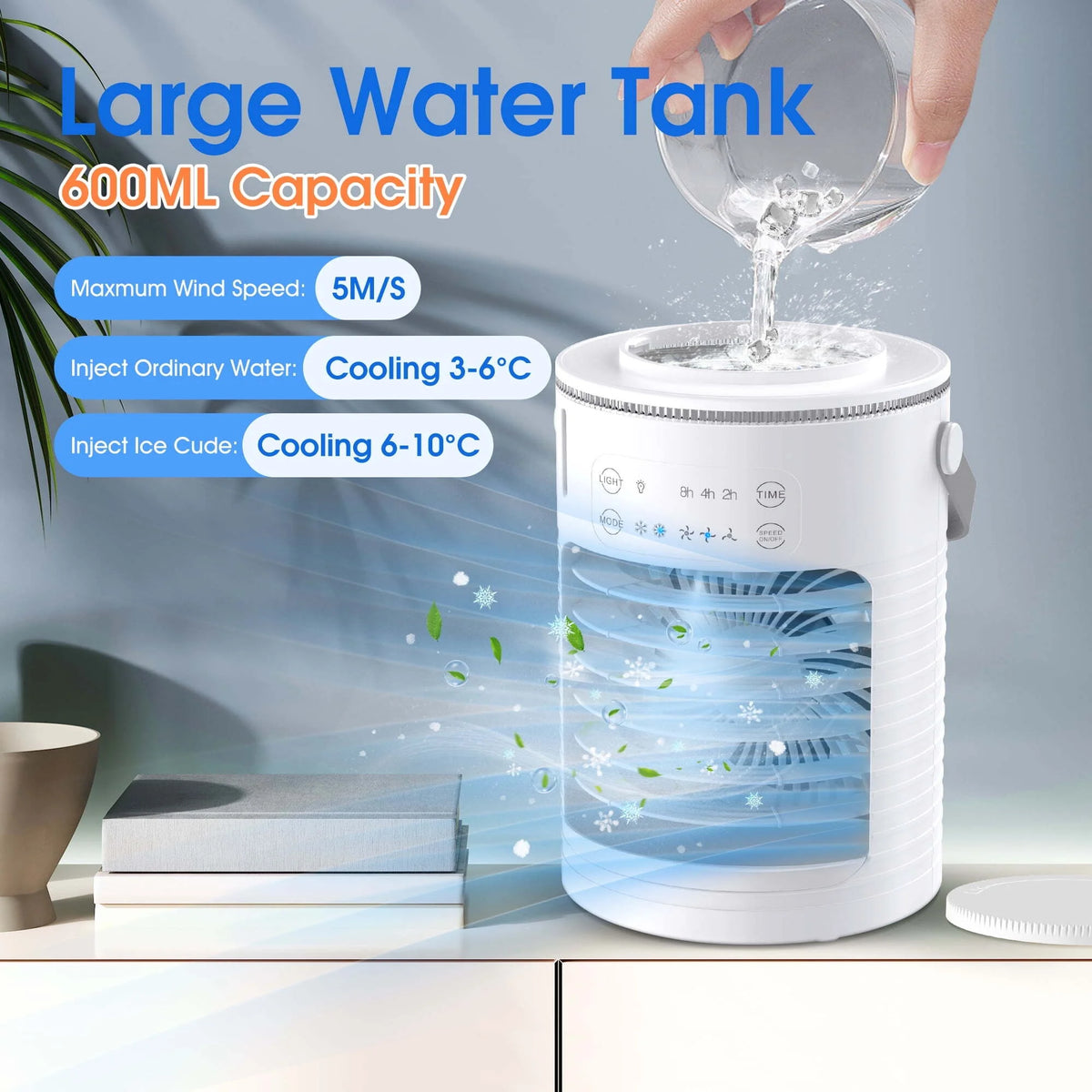 Portable Rechargeable Evaporative Air Cooler 3 Speed F726