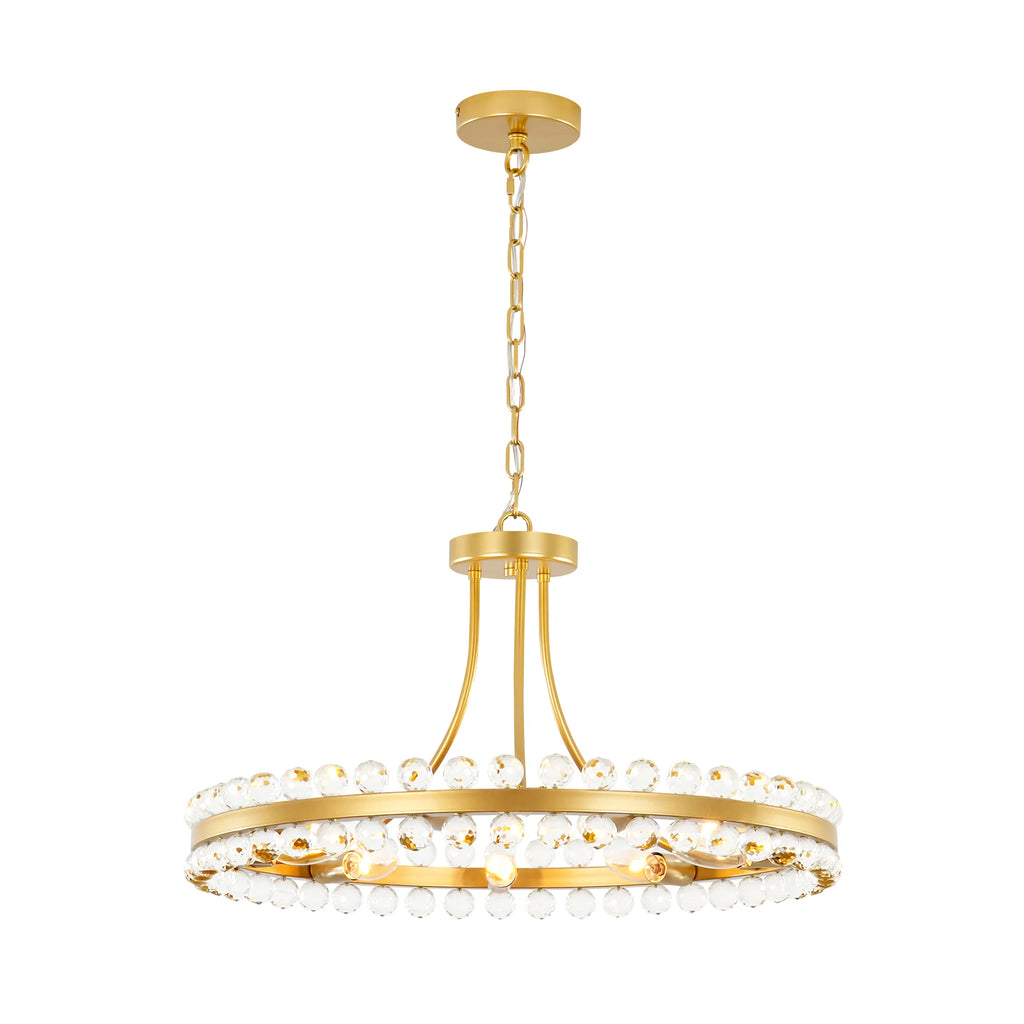 9-Light Dimmable Crystal Chandelier S874