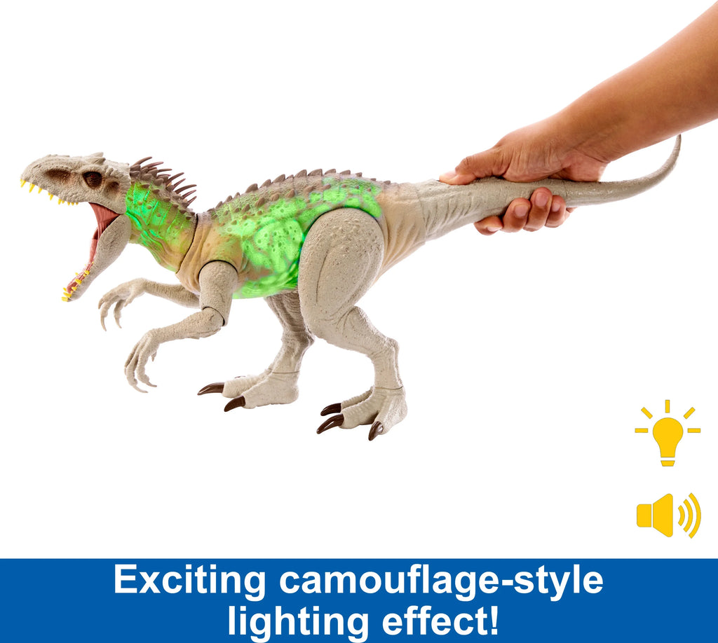 Camouflage Indominus Rex Dinosaur Action Figure with Lights, Sound & Motion Y82676