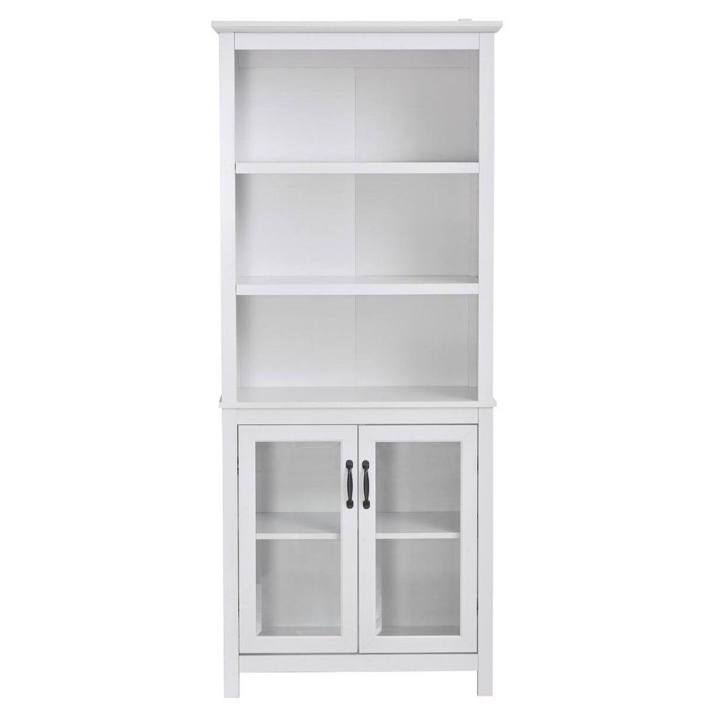 White Storage Cabinet Bookcase with Adjustable Shelves G755166