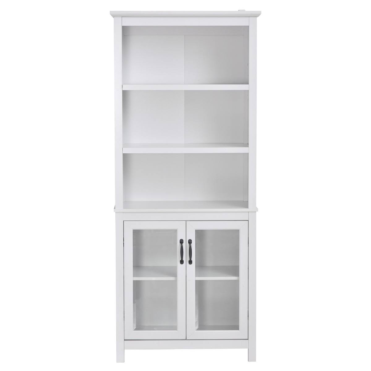 White Storage Cabinet Bookcase with Adjustable Shelves G755166