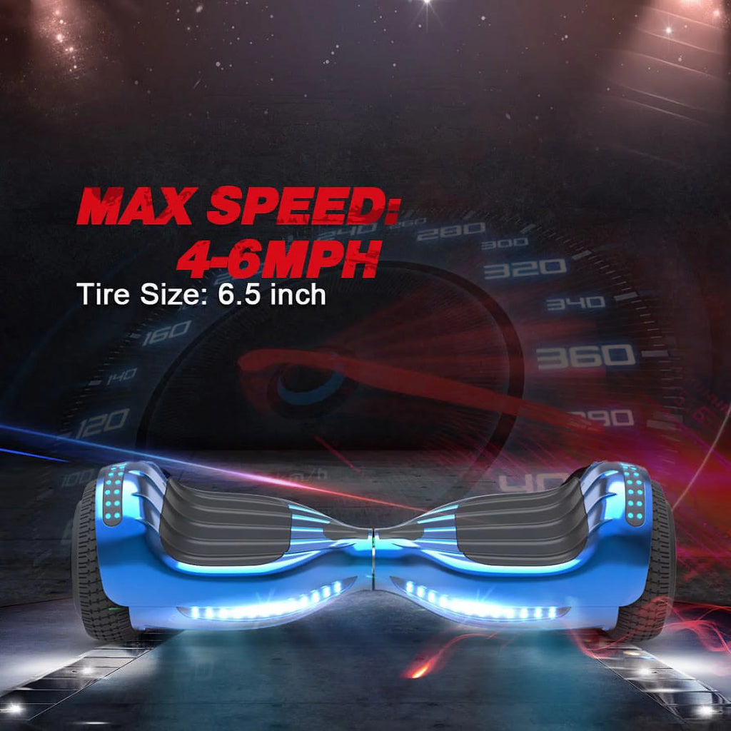 Chrome Blue Self Balancing Hoverboard with LED Light L64050