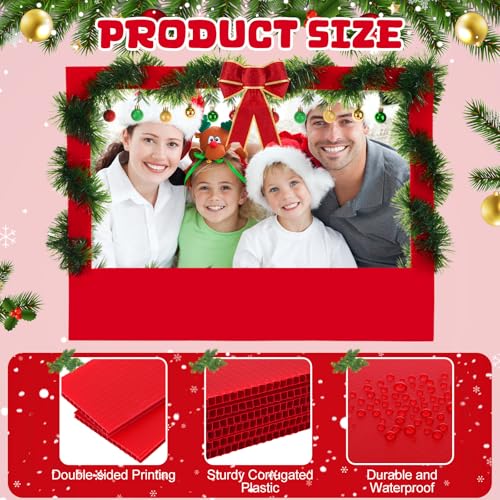 21 Pcs DIY Christmas Photo Booth Props Picture Frame 32" x 24" T7405