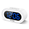 Small LED Digital Alarm Clock with Snooze (White) W489522