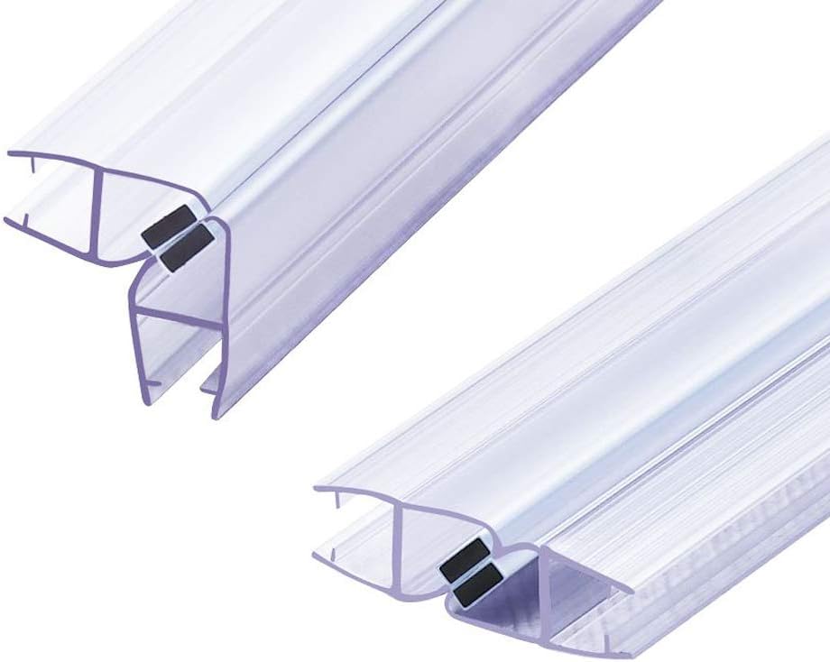 1 Pair 78 Inch Shower Door Magnetic Profile Seal for 5/16 to 3/8 Inch Glass W7639