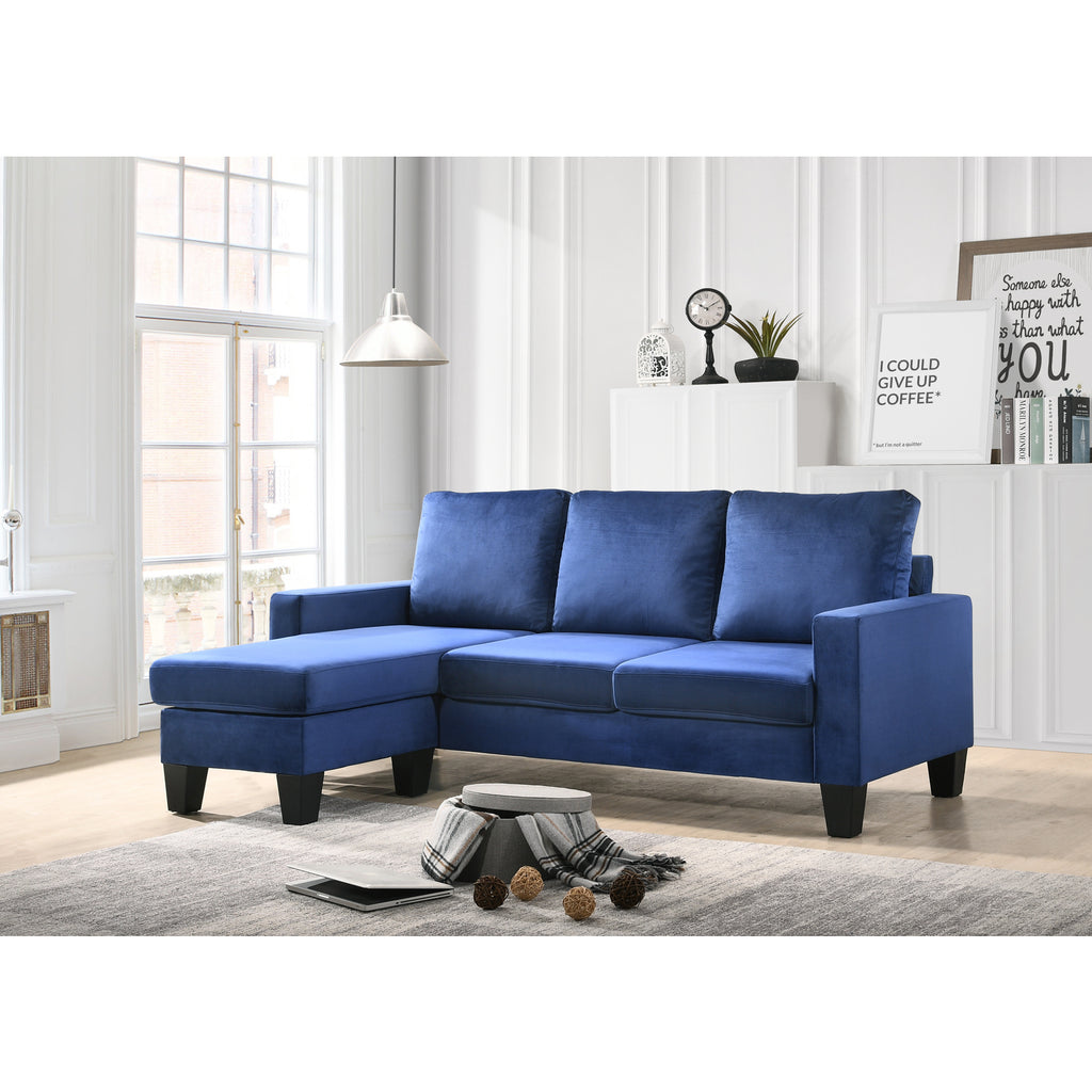 Navy Blue Sofa Chaise U757137
