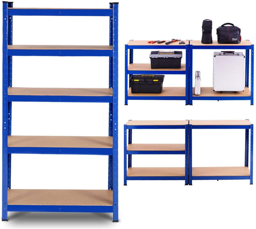 5-Tier Heavy Duty Steel Storage Shelves with Adjustable Shelves V911157