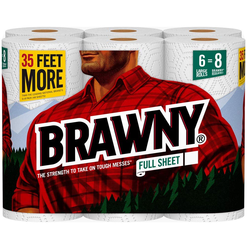 6 Large Rolls Full Sheet Paper Towels W2826