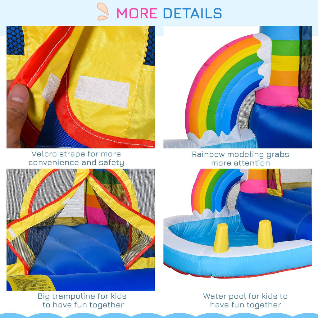 2-in-1 Kids Inflatable Bounce House with Carry Bag O724