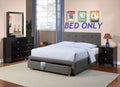 Grey Polyfiber Queen Size Bed with Storage Drawers D94187