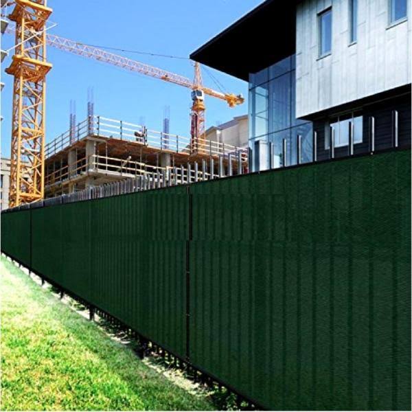Green Privacy Fence Netting 8 x 50 with Woven Eyelets Q21243