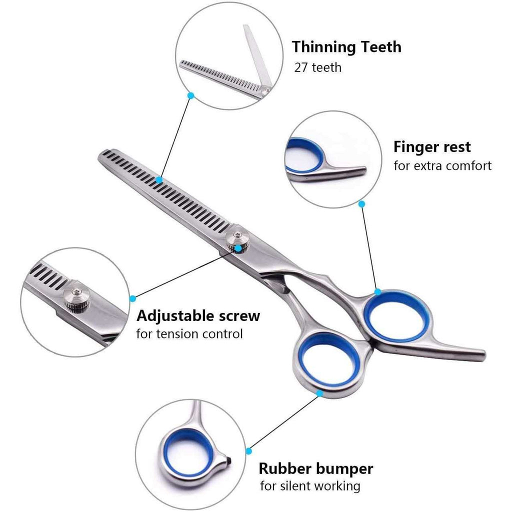Dog Grooming Scissors with Safety Round Tips Titanium P586