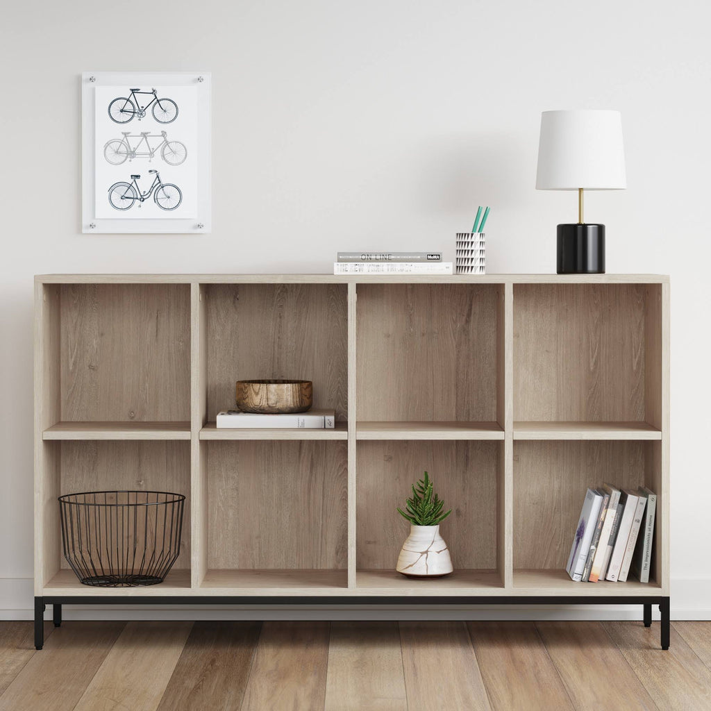 8-Cube Vintage Oak Bookcase P836