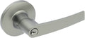 Satin Chrome Lever Round Rose Storeroom O421740