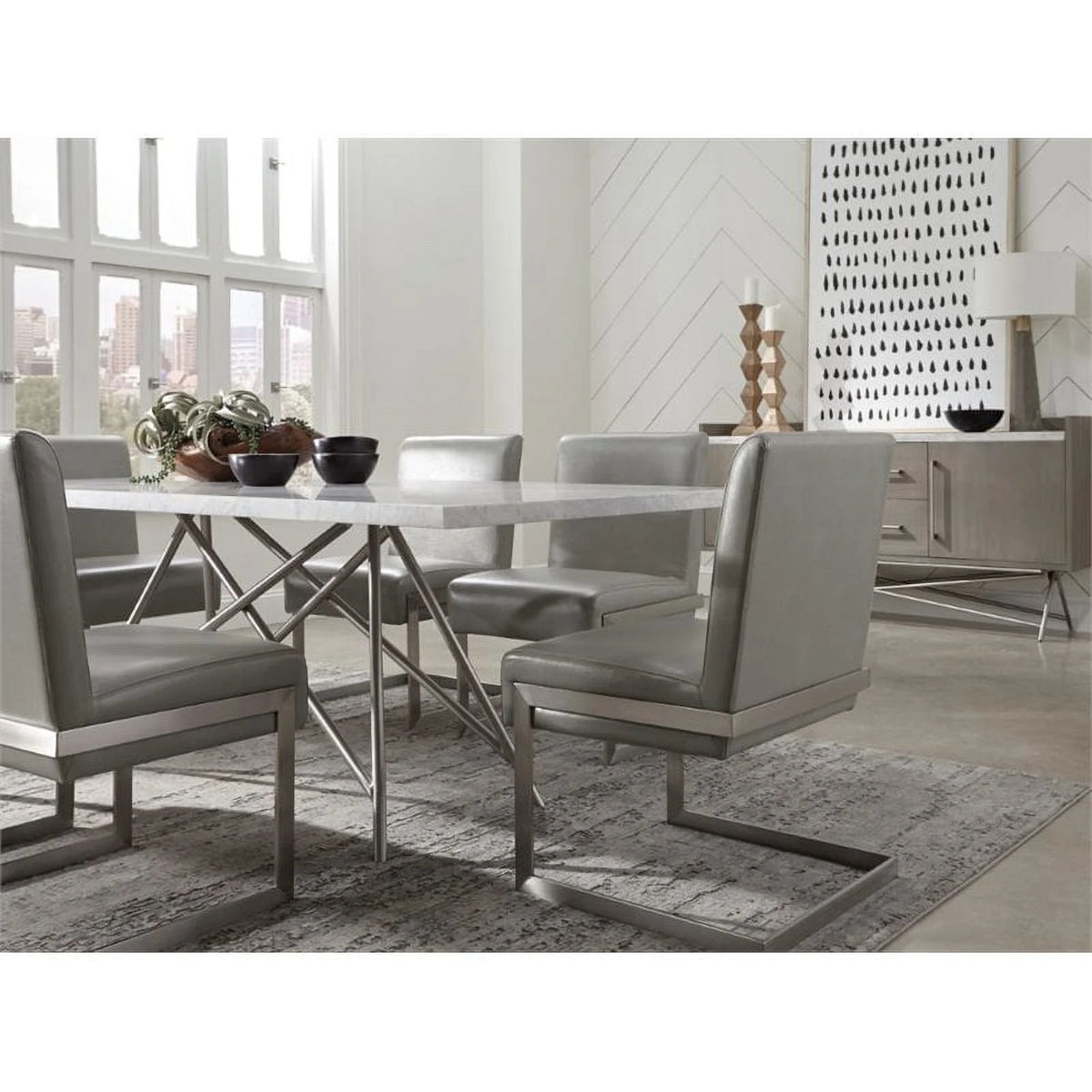 Coral Marble Top Dining Table Z751
