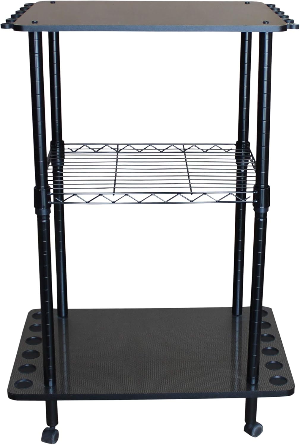 12 Fishing Rod Tackle Cart, Black, Pack of 2 F793362