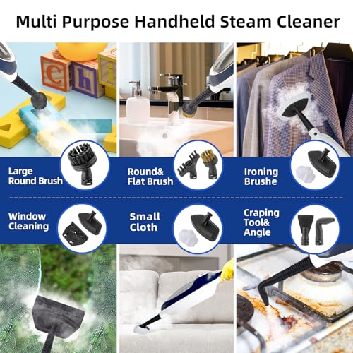 10-in-1 Detachable Handheld Steam Mop with 11 Accessories T8585