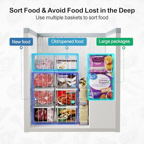 4 Pack Small Stackable Black Freezer Organizer Bins K945
