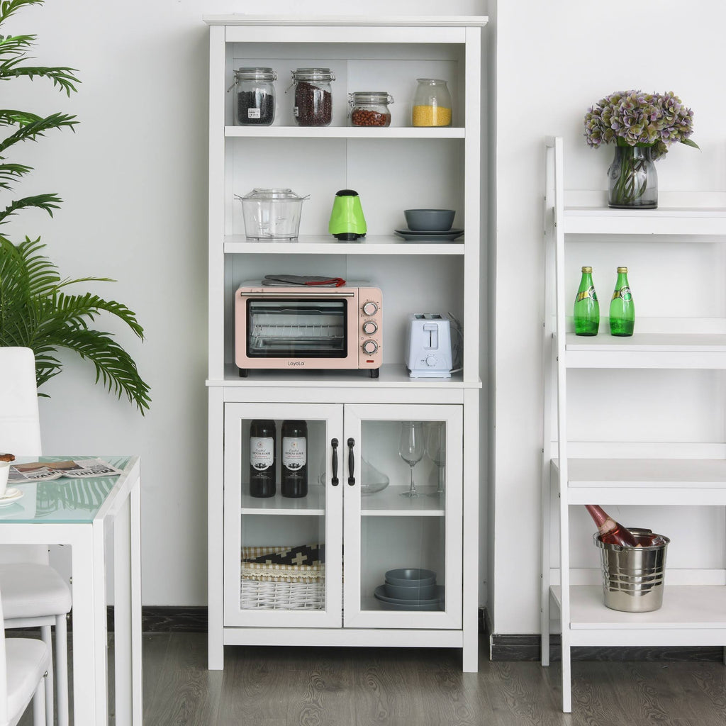 White Storage Cabinet Bookcase with Adjustable Shelves G755166