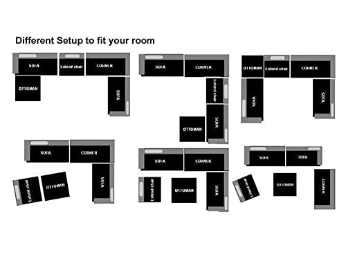 Black Microfiber Fabric Sectional Sofa X143