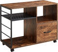 File Cabinet with Drawer and Open Storage Shelves L612